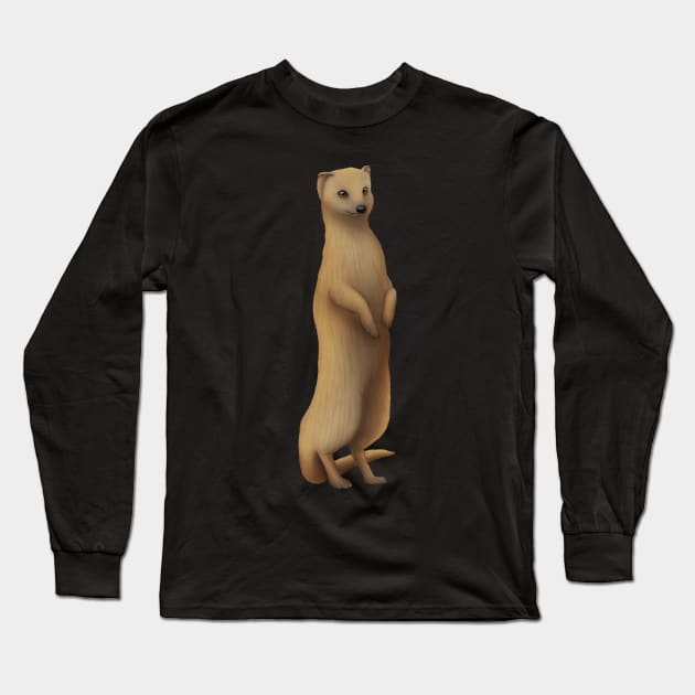 Yellow Mongoose Long Sleeve T-Shirt by Wilderness Insider